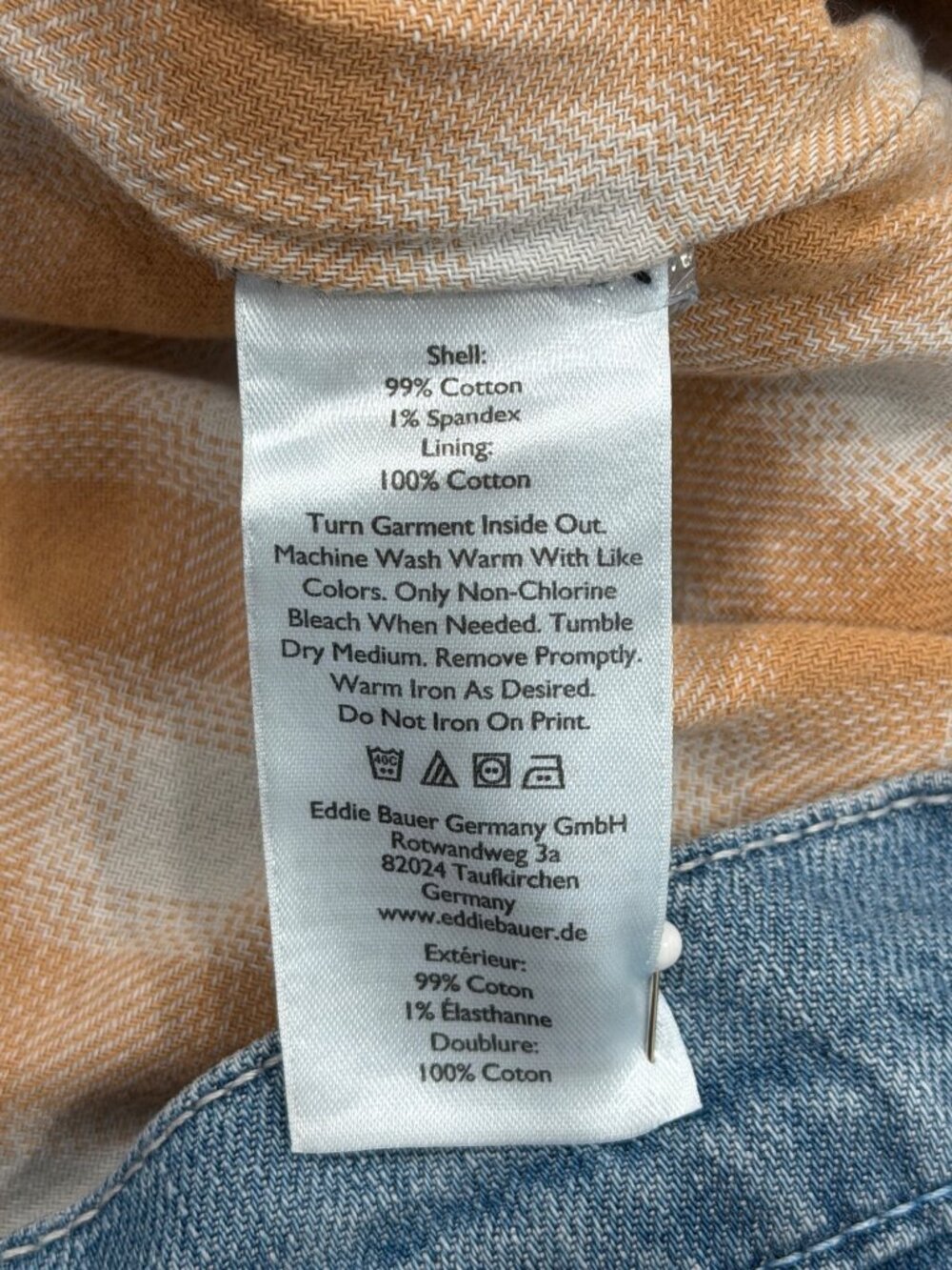 Eddie Bauer Women Size 6 Tall Jeans Boyfriend Flannel Lined Midrise Straight NEW - Picture 9 of 9